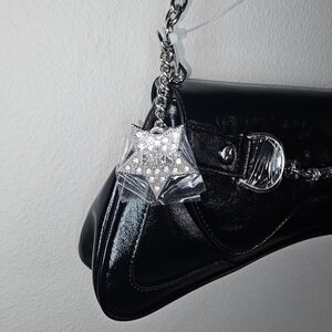 Paris Hilton Black and Silver Interior Handbag